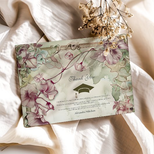 野カラフル花卒業党 サンキューカード