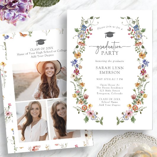 野カラフル花卒業党 招待状