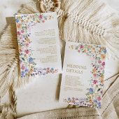 野カラフル花園花結婚の詳細 エンクロージャーカード