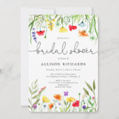 野カラフル花春ブライダルシャワー 招待状 (正面)