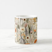 野カラフル花模様 コーヒーマグカップ (中央)