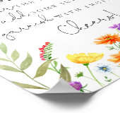 野カラフル花母ミモサバー徴候 ポスター (角)