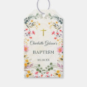 野カラフル花洗礼 ギフトタグ (正面)
