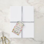 野カラフル花洗礼 ギフトタグ (より糸付き)