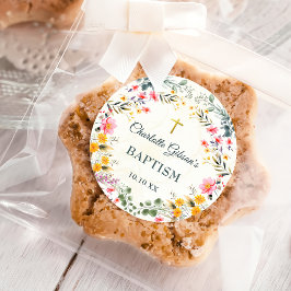 野カラフル花洗礼 ラウンドシール