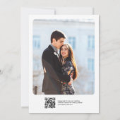 野カラフル花結婚の写真とQRコード 招待状 (裏面)