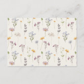 野カラフル花結婚の詳細 エンクロージャーカード (裏面)