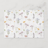 野カラフル花結婚の詳細 エンクロージャーカード (裏面)