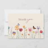 野カラフル花結婚サンキューカード サンキューカード (正面)