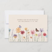 野カラフル花結婚サンキューカード サンキューカード (裏面)