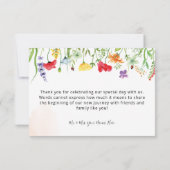 野カラフル花結婚サンキューカード サンキューカード (裏面)