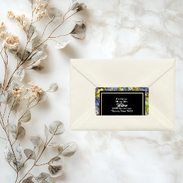 野カラフル花結婚差出人住所 ラベル