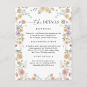 野カラフル花結婚詳細 エンクロージャーカード (正面)