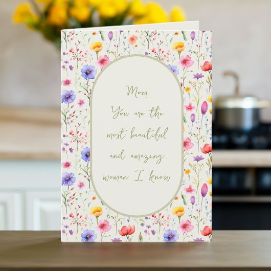 野カラフル花緑卵母の日 シーズンカード