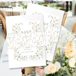 野カラフル花草花結婚の花 招待状ベリーバンド