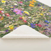 野カラフル花草野鮮やか柄。 シェルパブランケット (3/4)