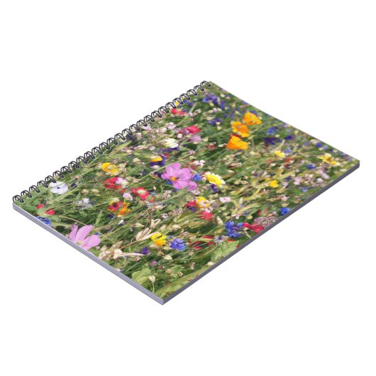 野カラフル花草野鮮やか柄。 ノートブック (左側)