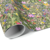 野カラフル花草野鮮やか柄。 ラッピングペーパー (ロールコーナー)