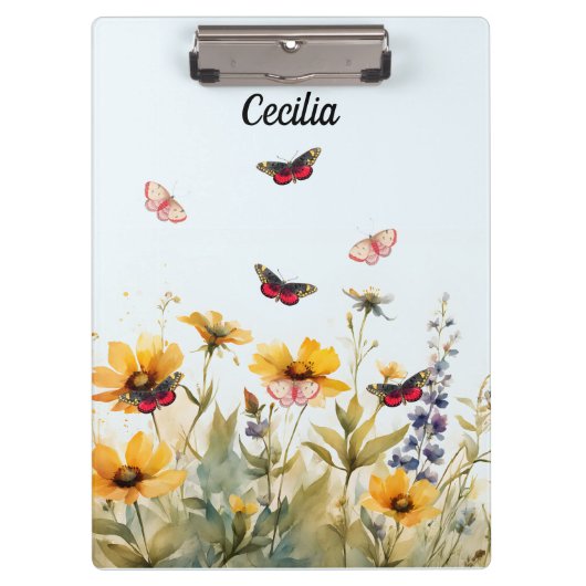 野カラフル花蝶 クリップボード (正面)
