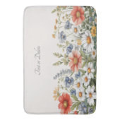 野カラフル花風呂マット バスマット (正面縦)