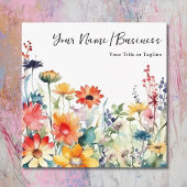 野カラフル花鮮やか園フローラ スクエア名刺