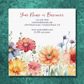 野カラフル花鮮やか園フローラ スクエア名刺