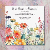 野カラフル花鮮やか園フローラ スクエア名刺