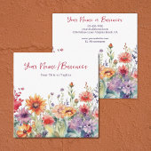 野カラフル花鮮やか園フローラ スクエア名刺