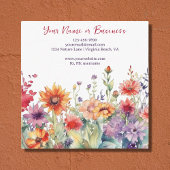 野カラフル花鮮やか園フローラ スクエア名刺