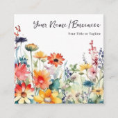 野カラフル花鮮やか園フローラ スクエア名刺 (正面)