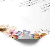 野カラフル花 |のメ結婚ニュー記号 ポスター (角)