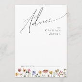 野カラフル花 |の結婚アドバイスカード アドバイスカード (正面)