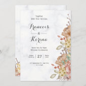 野カラフル花 |の結婚一覧 招待状 (正面/裏面)