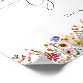 野カラフル花 |カードとギフトサイン ポスター (角)