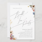野カラフル花 |ガーデンブライダルティーパーティー 招待状 (正面)