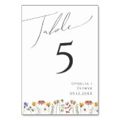 野カラフル花 |テーブル番号 テーブルナンバー (裏面)