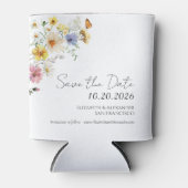 野カラフル花 |ボホ結婚ーの 缶クーラー (正面)