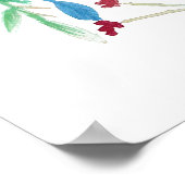 野カラフル花 ポスター (角)