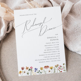 野カラフル花 |リハーサルディナー 招待状
