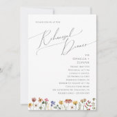 野カラフル花 |リハーサルディナー 招待状 (正面)