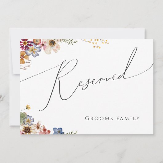 野カラフル花 |予約済み記号 (正面)