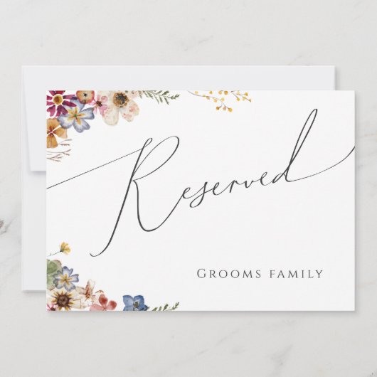 野カラフル花 |予約済み記号 (裏面)