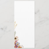 野カラフル花 |庭園の結婚式ディナーメニュー メニュー (裏面)