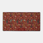 野カラフル花 |植物性離れのパターン デスクマット (正面)