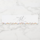 野カラフル花 |水ボトルラベル ペットボトルラベル (シングルラベル)