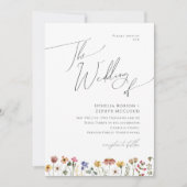 野カラフル花 |結婚の 招待状 (正面)