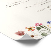 野カラフル花 | Beigeのドリンク結婚メニュー ポスター (角)