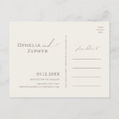 野カラフル花 | Beige Garden日付を保存 インビテーションポストカード (裏面)