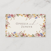 野カラフル花 | Beige Meadow Flat 結婚's プレイスカード (裏面)