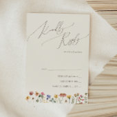 野カラフル花 | Beige RSVPカード